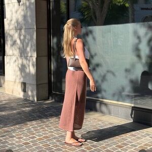 Everlane brown Knit midi skirt